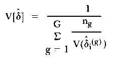 variance of the pooled estimate of the item difficulty