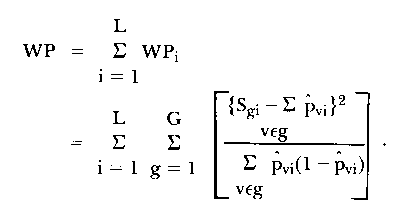 Weighted chi-square fit statistic - grouped