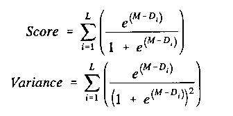 expected score and model variance