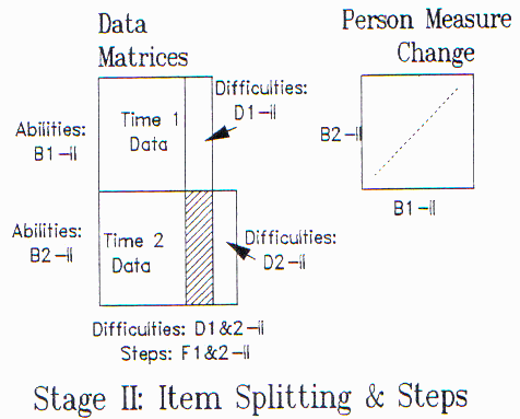 Stage II: item splitting and steps